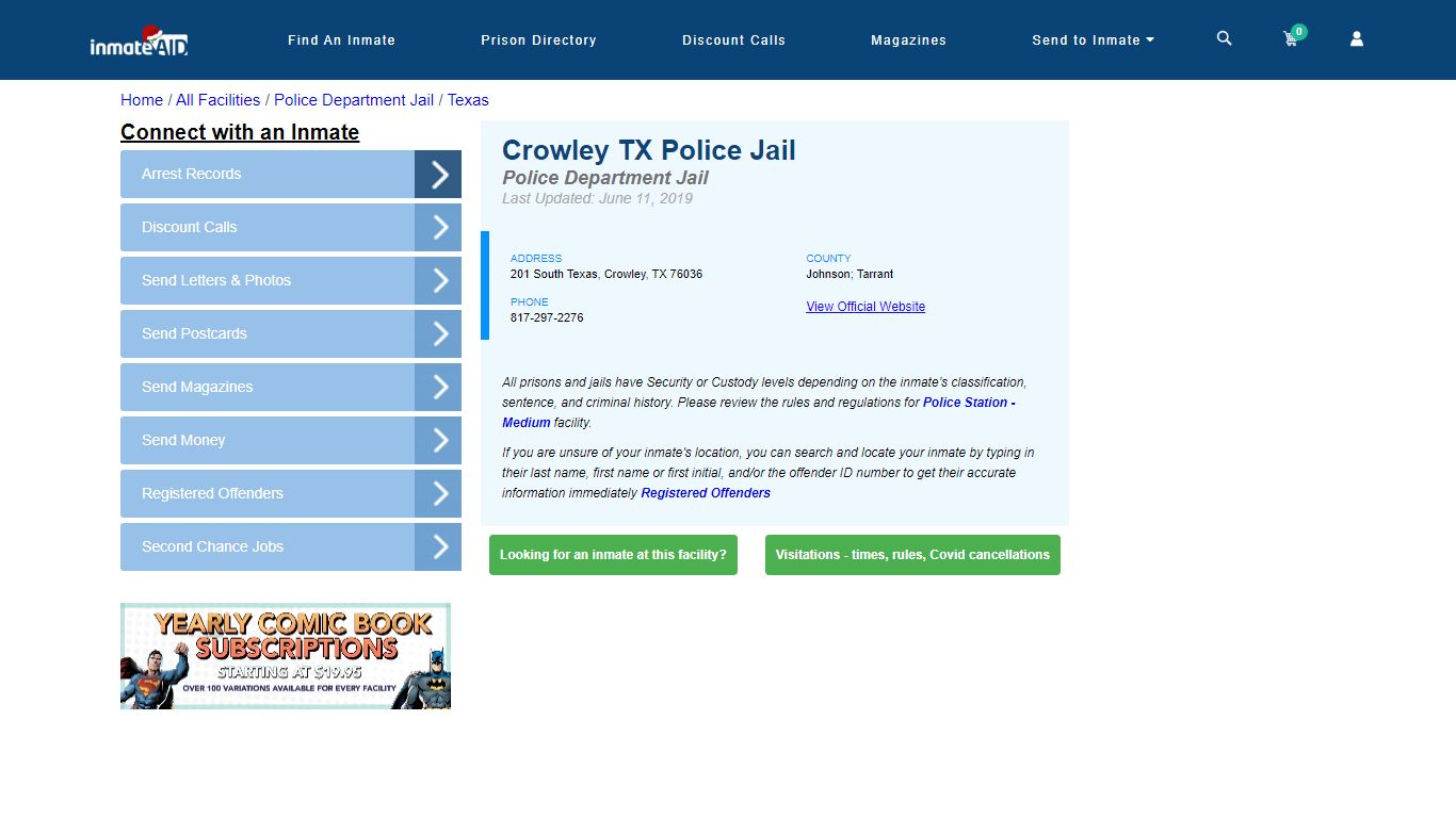 Crowley TX Police Jail & Inmate Search - Crowley, TX